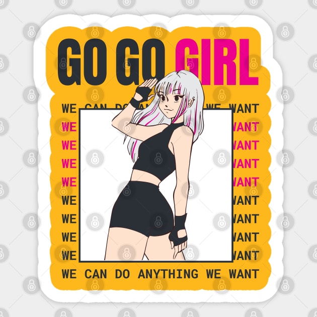 Go Go Girl Sticker by Sashmika Prabhashwara